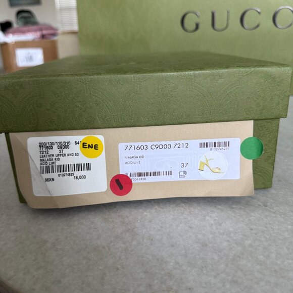 Gucci 771603 Horsebit Mid Heel Sandals, Slip-on In Yellow Size 37, 37.5, 38 - Picture 5 of 14